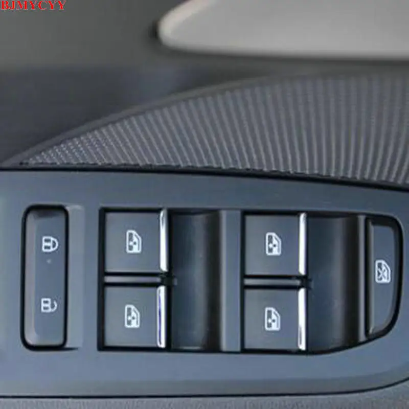 BJMYCYY наклеиваемого покрытия для автостайлинга из ABS 7 шт./компл. автомобильный стеклоподъемник кнопки украсить женский пиджак с блестками LEXUS NX 200 200 Т аксессуары