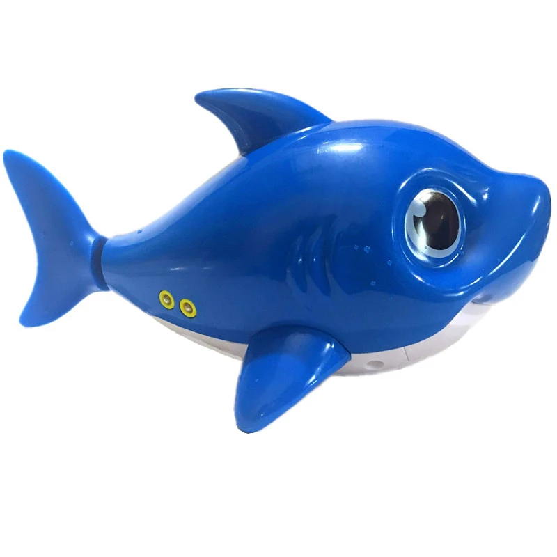 Sing and swim electric fish Children's bathing water toys Great blue and yellow Shark Can sing boat swimming fishing toys