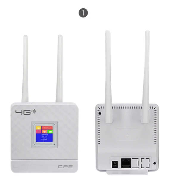 KuWfi 4G Sim Card Wifi Router CAT4 150Mbps Wireless CPE Router 4G LTE FDD/TDD Unlock Router With External Antennas WAN/LAN RJ45 2