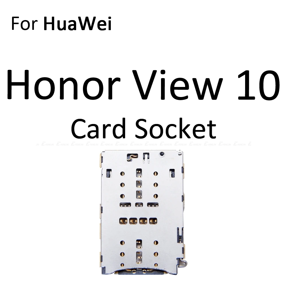 Сим-карты слот, разъем для лотка для устройства чтения sd-карт для HuaWei Honor вид 10 Lite 10i Micro SD Держатель для карт с разъемом контейнер - Цвет: ForHonorView10Socket