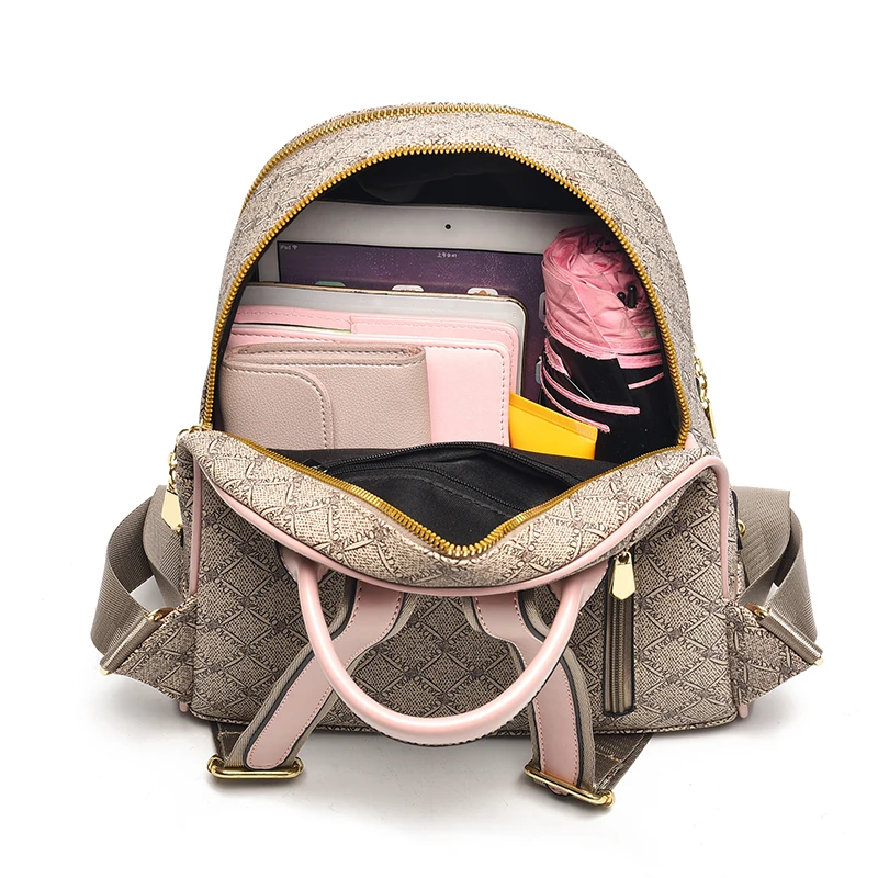 Brand Printed Women Backpack High Quality Youth Leather Backpacks for Teenage Girls Female School Women Travel Backpack