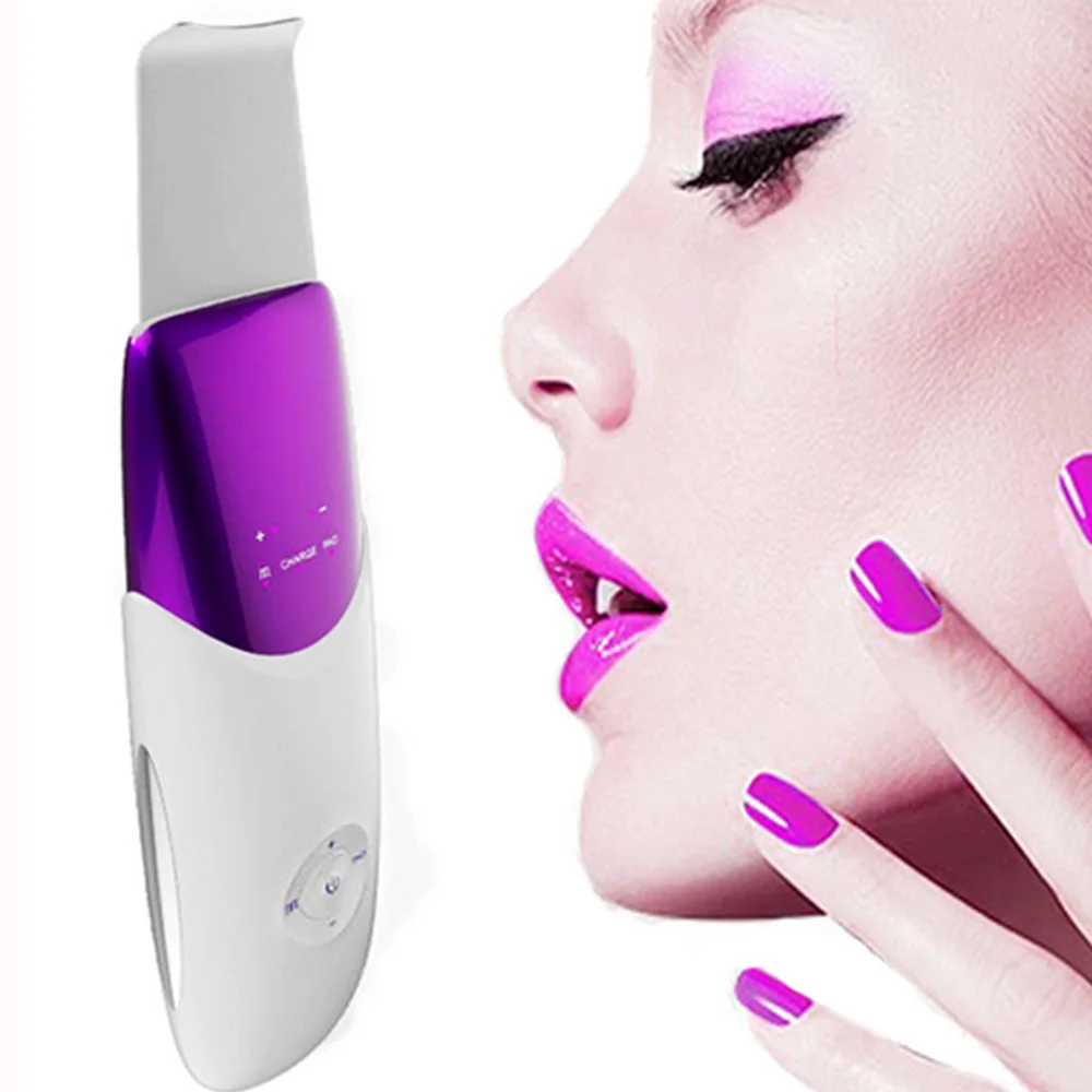 

Ultrasonic Facial Scrubber Ultrasound Facial Pore Cleaner Skin Scrubber Anion Ultrasonic Face Skin Peeling Lifting Massager