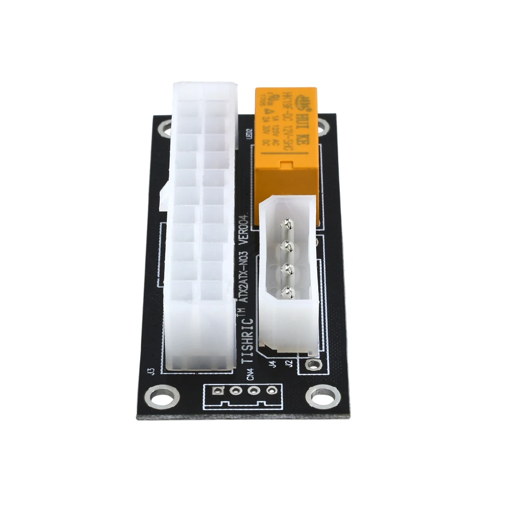 TISHRIC Dual PSU Power Supply Sync Adapter Add2psu ATX 24Pin To 4pin/SATA Molex Synchronous Connector Riser Cable Miner Mining