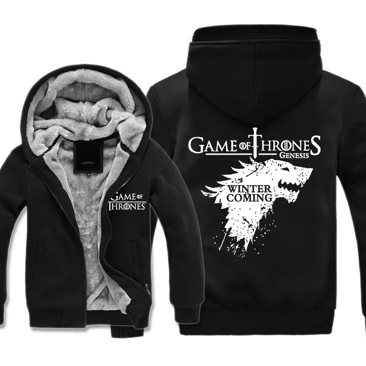 

TV Series Song of Ice and Fire Jacket Winter is Coming Stark Men Jacket and Coat Long Sleeve Thick Wool Warm Winter Coats