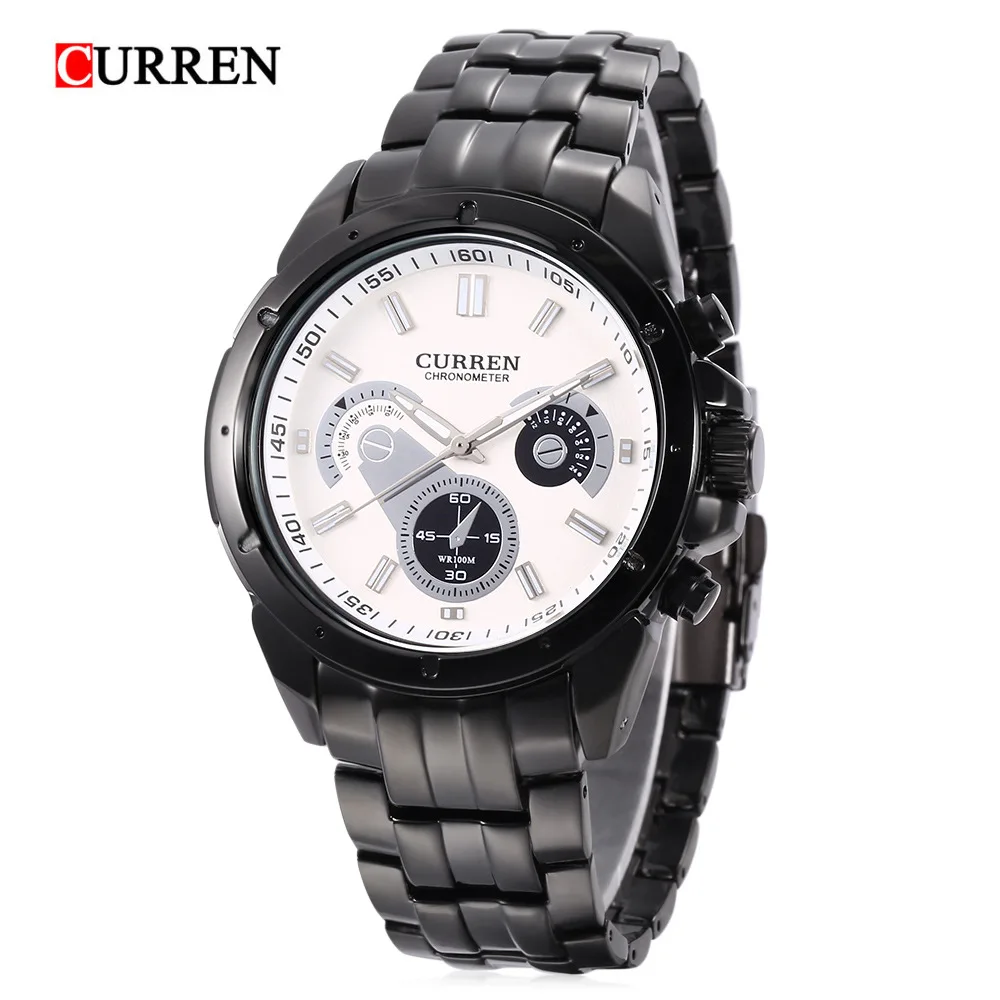 Curren 8009 мужские часы водонепроницаемые для отдыха Бизнес Мужские со стальным