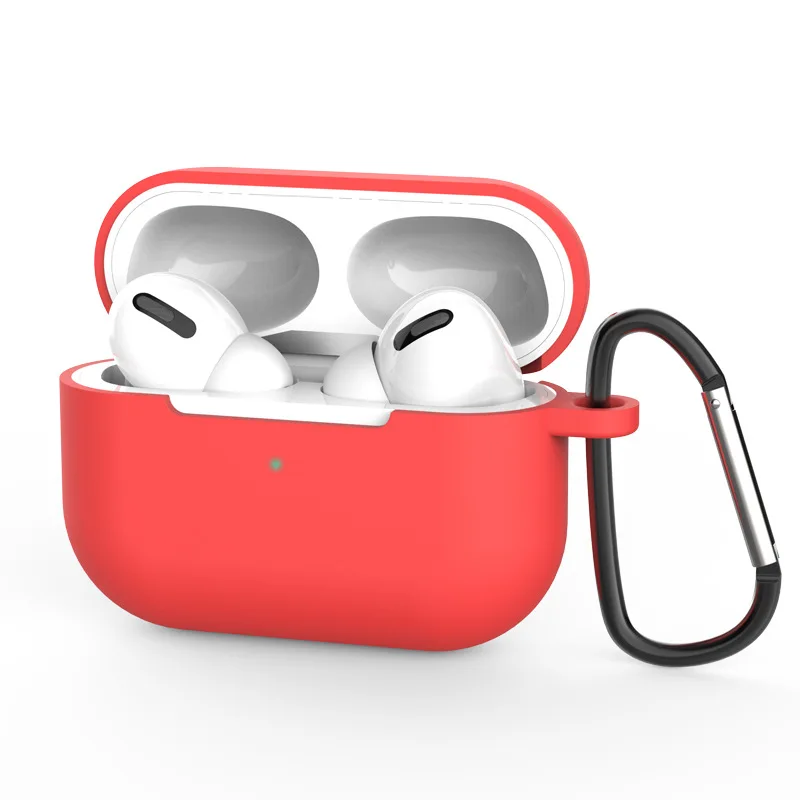 Red Airpods Pro Чехол для наушников Apple силиконовый защитный чехол с брелком Apple беспроводные наушники Airpods Pro 3 Чехол - Цвет: Red