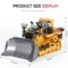 2.4Ghz 9 Channel RC Bulldozer Tractor 1/24 Full Functional Light & Sound Construction Engineering Car Vehicles Truck Toys 6