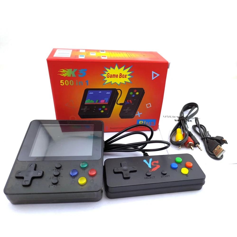 Супер K5 500 игры мини ручной игровая консоль для FC 3-дюймовые ЖК-дисплей Экран Ретро