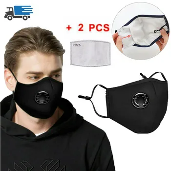 

Free shipping Valved Face Mask Reusable Dustproof Anti Ful Respirators Mask Filters