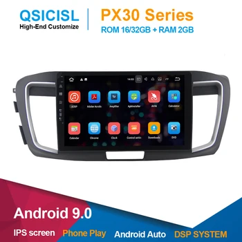 

Android 9.0 car radio multimedia player for Honda Accord 9 era 2014 IPS 10.2" 1 din quad core car headunit gps navigation stereo