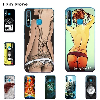 Перейти на Алиэкспресс и купить Сумка для мобильного телефона I am alone для Tecno Camon 12 12 Air Spark 4 2019 Solf, чехлы из ТПУ на заказ, модный телефон, бесплатная доставка
