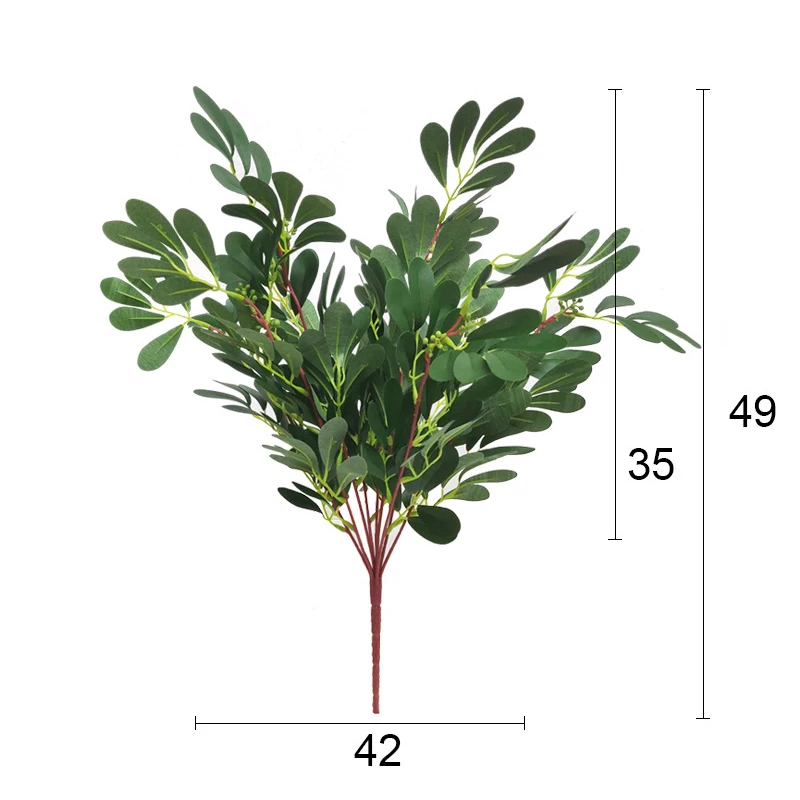 

Creative Supply Artificial Plant Fake Jujube Leaves Silk Flower Nine Forks Bunch