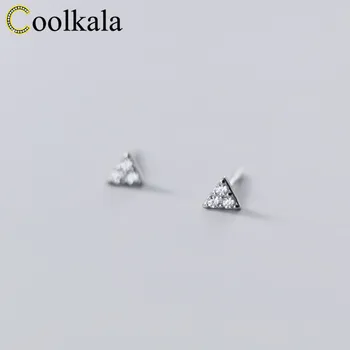

Coolkala Silver Women's ese and simple triangle fashion geometric earrings