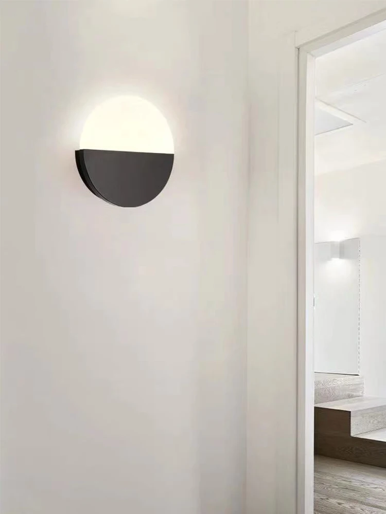

Modern creative personality corridor staircase corridor circular bedroom living room wall lamp