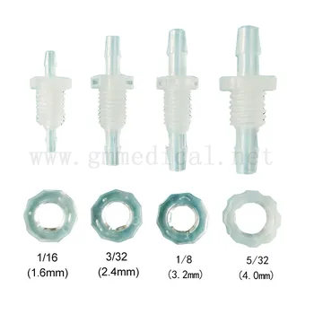 

1/16'' 3/32'' 1/8'' 5/32'' medical female &male luer connector,Through-board connector plastic 10set/pack