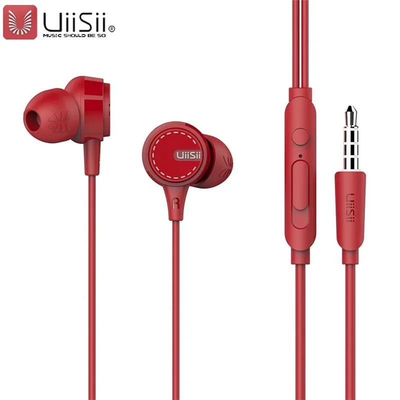 

UiiSii Super Bass In-ear Mobile Phone Earphone With Mic noise reduction and sound insulation game earplug microphone for iPhone
