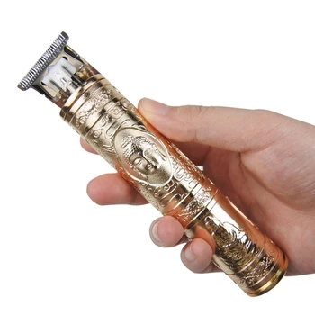 

HOT！-Gold Alloy Personalize Hairdresser Hair Clipper Professional Barber Men Hair Trimmer Rechargeable Cutting Machine