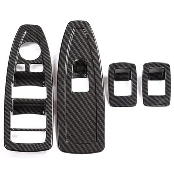 

4Pcs Carbon Fiber Style Window Lift Switch Frame Trim For Bmw X1 F48 2016-2018 Accessories For Bmw X2 F47