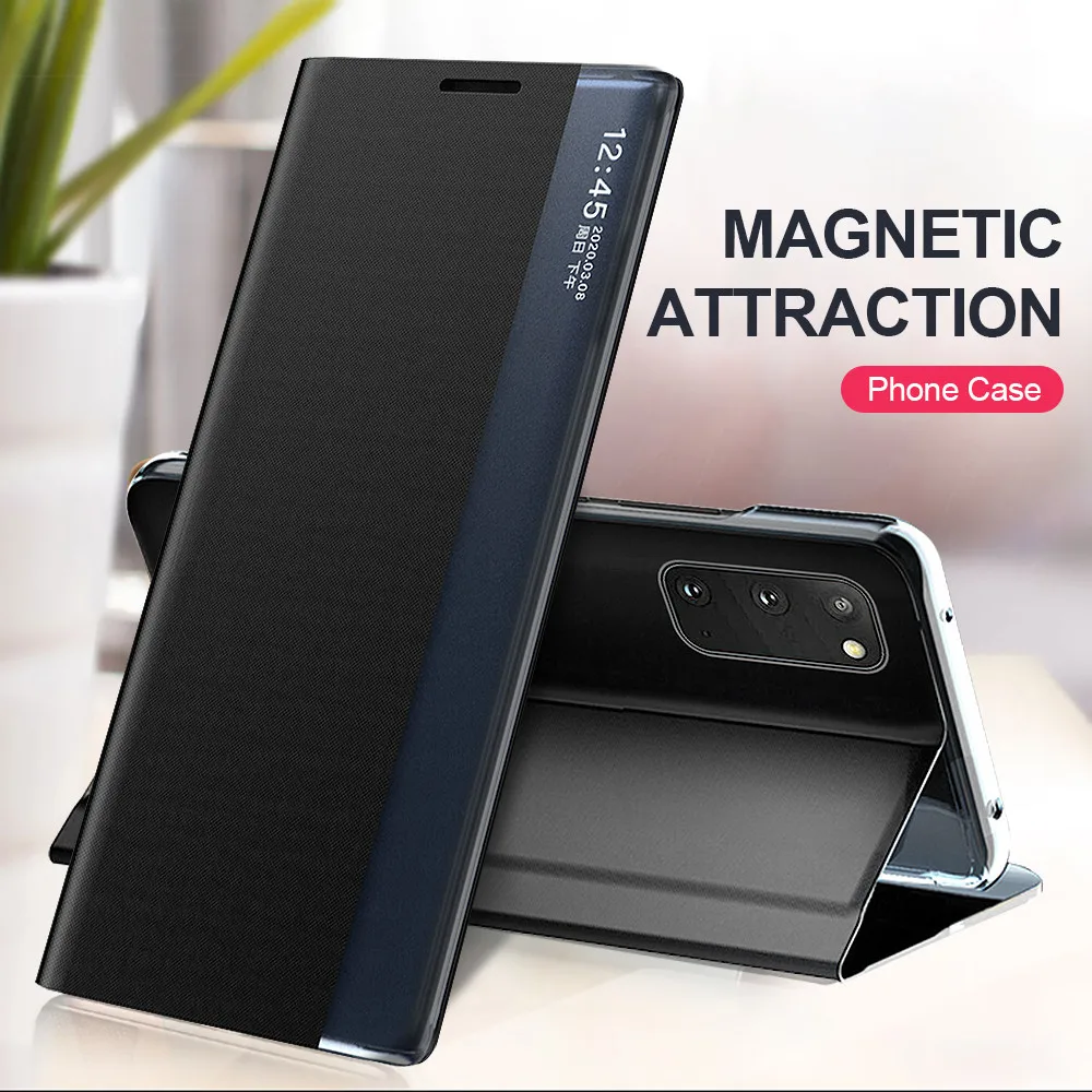 

Smart View Window Leather Flip Covers Case for Samsung Galaxy S20 Fe 20fe Ultra Plus S20fe Case Magnetic Stand Book Coque Fundas