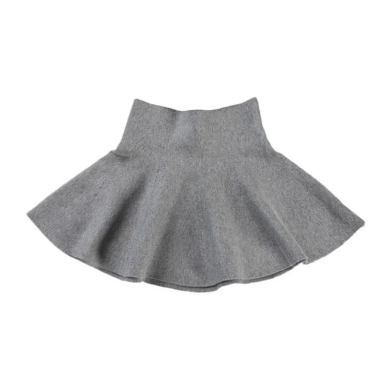 Children's Skirt Plaid Pattern Princess Girls Skirts Knitted Cute Children Clothing School Girls Cotton Skirt Bottoming