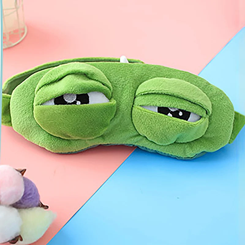 eye mask 01 Забавный набор лягушек плюшевый мешок и маска для сна для путешествий мультяшная лягушка маска для сна плюшевая маска для глаз для путешествий - Цвет: eye mask 01