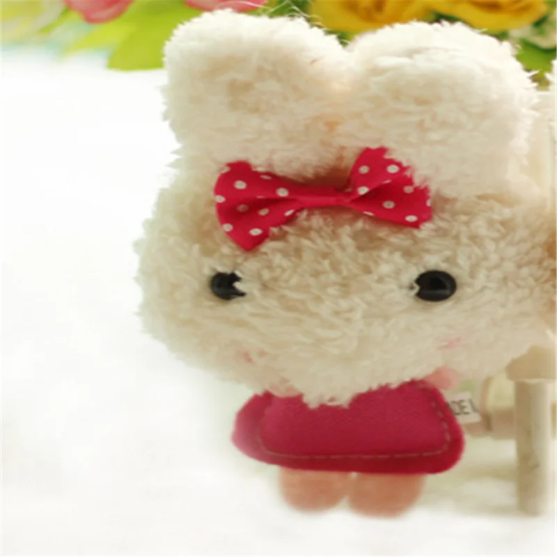 HANDANWEIRAN 1PCS cute 13cm rabbit plush toy PP cotton decorative pendant boys and girls holiday gift 2