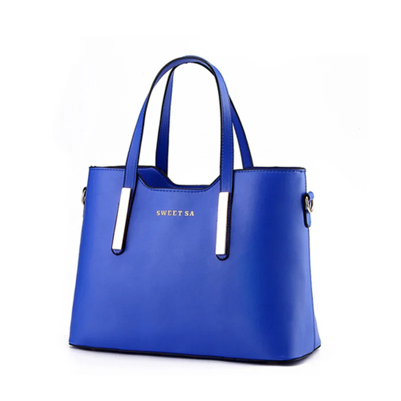 Новинка, женская сумка из искусственной кожи, высокое качество, модная Большая вместительная роскошная сумка, женские сумки, дизайнерская сумка через плечо - Цвет: Dark Blue