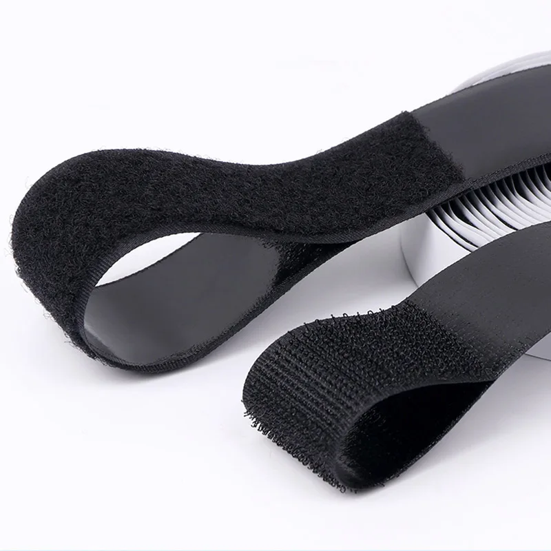 

6/3 Meter Tape Hook and Loop Tape Strong Self Adhesive Nylon Sturdy Tie-Down Strips for DIY Home Office School Car Craft