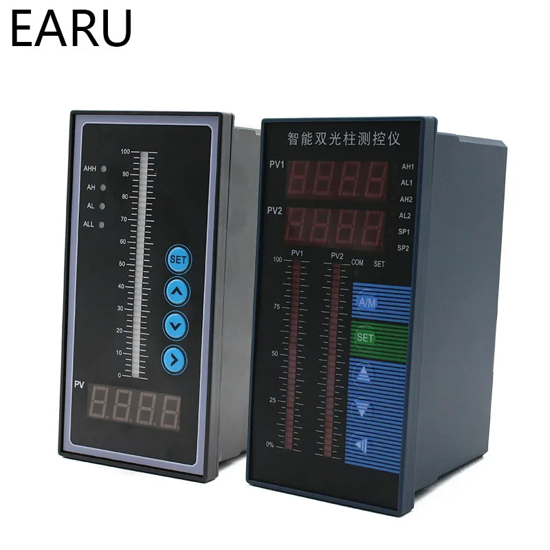AC85~260V Water Liquid Level Pressure Temperature Contorller Dual Column Channel Display Universal Input 4-20MA Transmitter Pump AC85~260V Water Liquid Level Pressure Temperature Contorller Dual Column Channel Display Universal Input 4-20MA Transmitter Pump