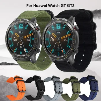 

Nylon Band For Huawei Watch GT Strap Wrist Nylon Loop Velcro Strap for huawei GT 42 46mm/GT2 46mm Honor Magic 1/2 Accessories