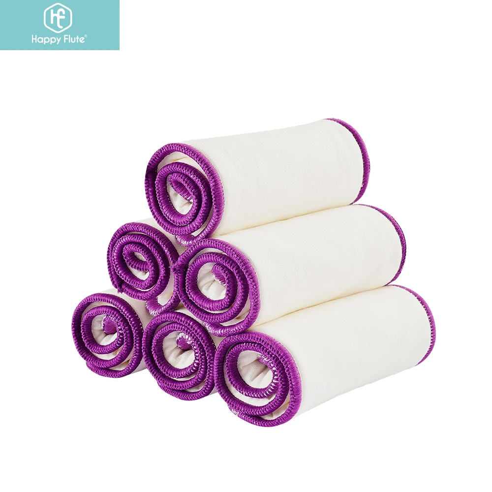 

HappyFlute Bamboo Cotton Inserts 2 Layer Bamboo Cotton+2 Layers Microfiber Softness Washable Nappy Bamboo Cotton Urine Pad