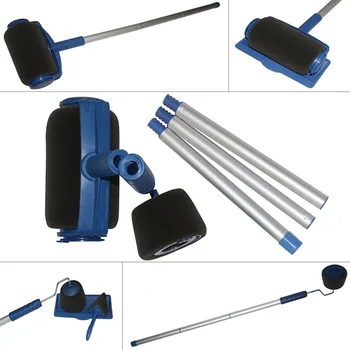 

6 in 1 Multi-Paint Roller Set with Sticks Paint Roller Pro Decorate Runner Tool Painting Brush Set painting the wall