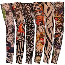 1 шт. тату Печать Череп Дракона нарукавники рукава татуировки для мужчин N женщин унисекс рукав лето крутая крышка наручная МАНЖЕТА УФ рукав