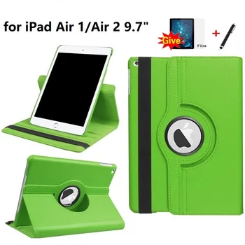 

Protective Case for iPad 9.7 2018 2017 / iPad Air 2 /iPad 5th 6th Gen 360 Degree Rotating Tablet Fundas Stand Shell +Film+Pen