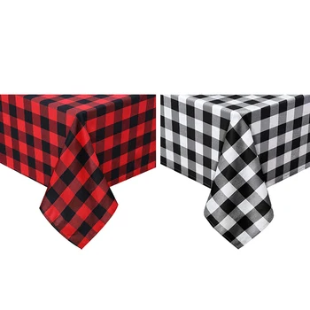 

Plaid Tablecloth Buffalo Check Rectangle Farmhouse Tablecloth Gingham for Christmas Baby Thanksgiving