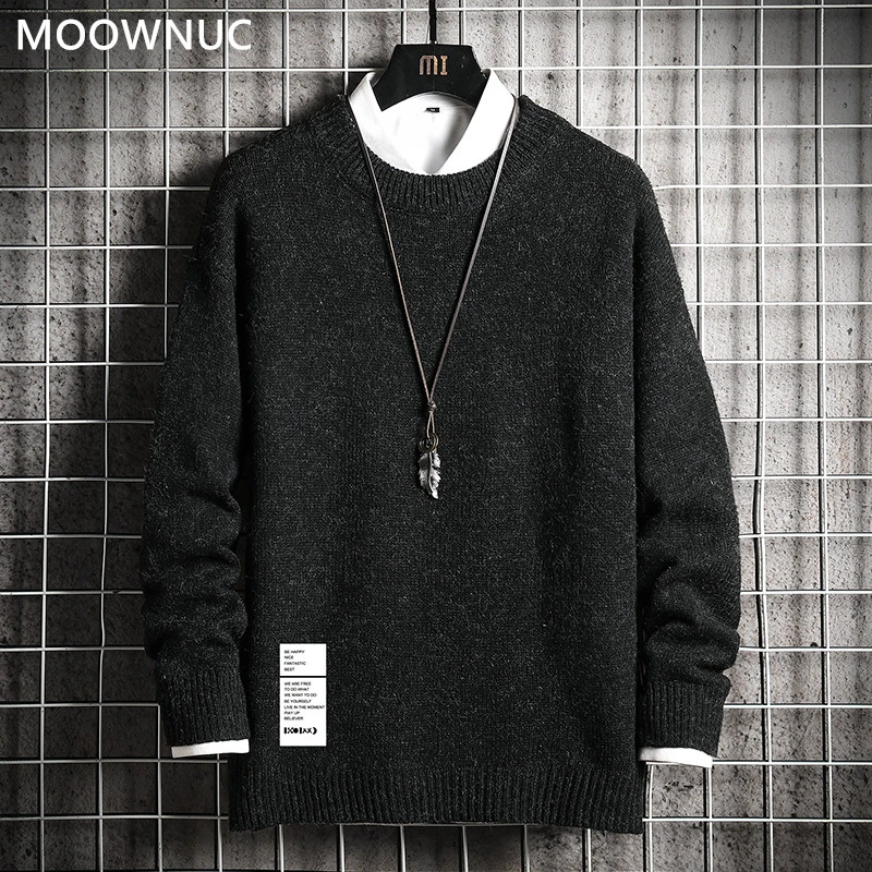 2021 Autumn And Winter New Plus Velvet Thickening Men's Large Size Sweater Slim Casual Men's High-Quality Knit Sweater Sweater men's hooded sweaters