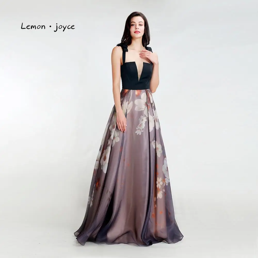 Lemon joyce черные вечерние платья Новое поступление сексуальные иллюзионные вечерние платья с открытой спиной для выпускного вечера размера плюс