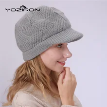 Модная женская шапка из кроличьего кашемира, женская зимняя шапка с козырьком, однотонные шапки для взрослых, женские береты, женские теплые шапки