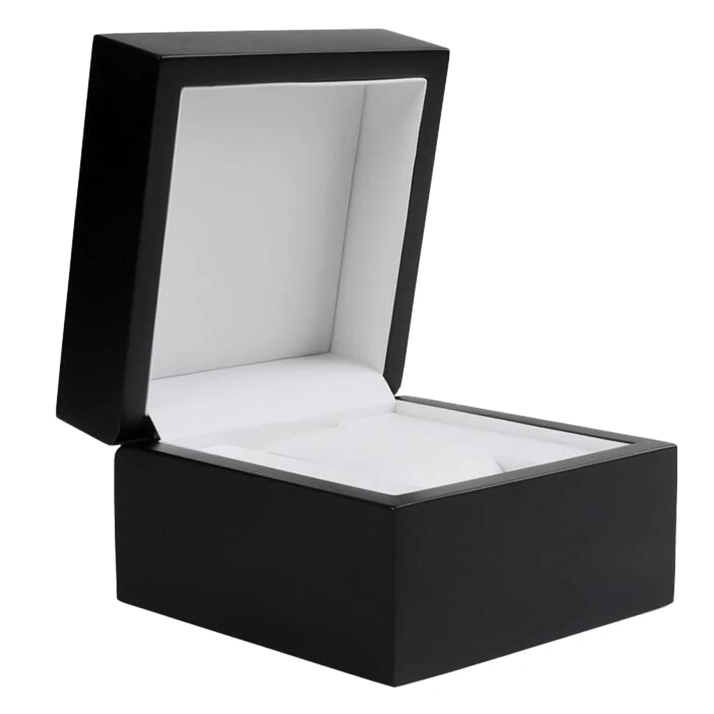 

Wooden Watch Organizer Box Jewelry Bracelet Storage Gift Case Single Grid 11.5 x 11.5 x 8cm