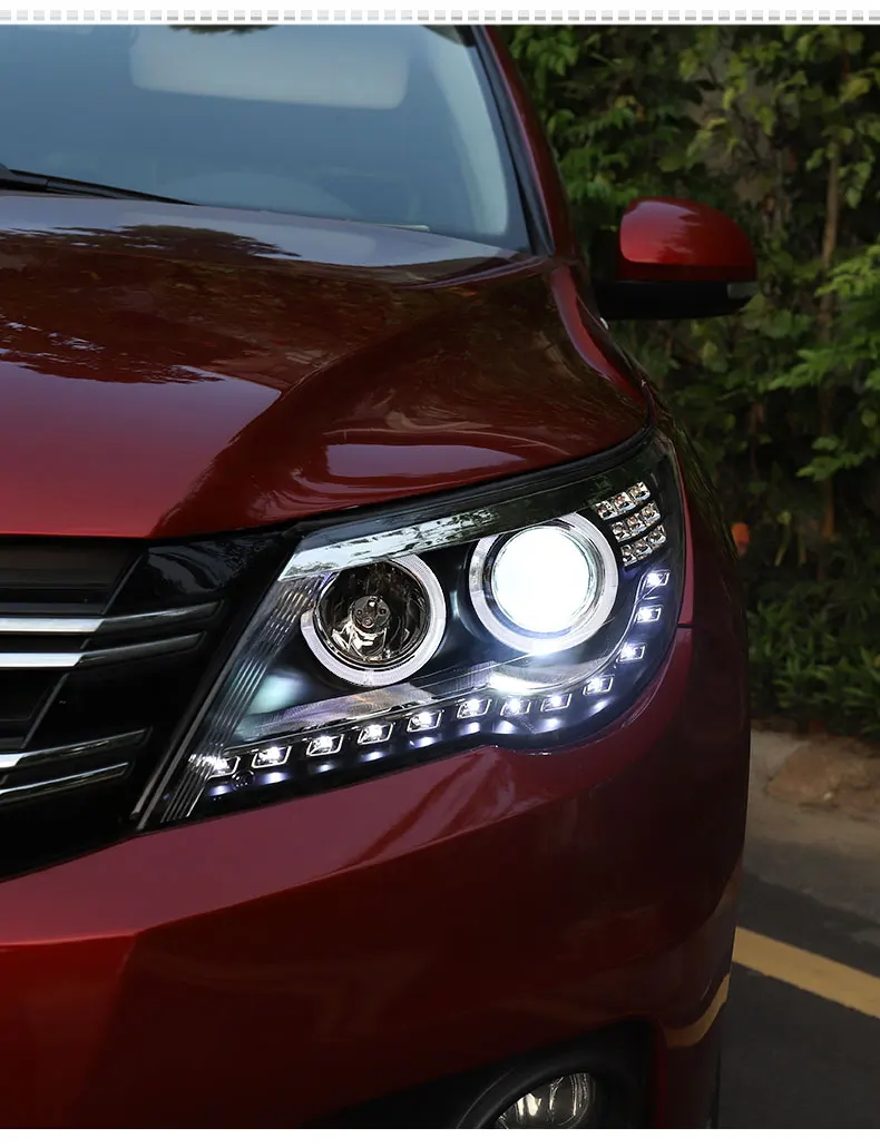2 шт. светодиодный проектор с биксеноновым объективом для VW Tiguan 2010 2011 2012|Фара авто