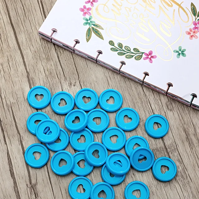 35MM Mushroom Hole Binding Buckle Notebook Plastic Binding Ring Mushroom Hole Disc DIY 360 Degree Buckle School Office Supplies