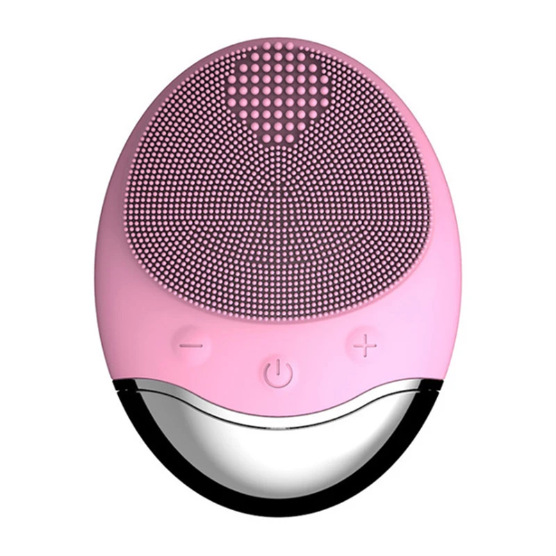 

Electric Facial Cleansing Brush Anion Imported Wireless No Dead Corner Pore Dirts Cleanse Anti Aging Wrinkle Silicone Brush Pink