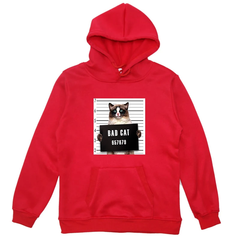 Hoodies 4 Bad Dog Bad Cat хлопковые толстовки с длинными рукавами унисекс спортивные толстовки пуловер пальто Повседневная Толстовка Топы для мальчиков и девочек забавная одежда - Цвет: Hoodies 4