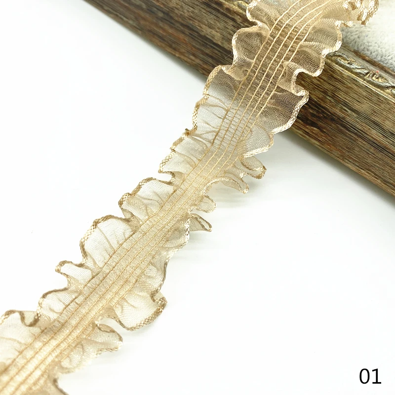 Elegant 30mm Elastic Lace Ribbon for Hair Accessories and DIY Crafts - 1 Yard