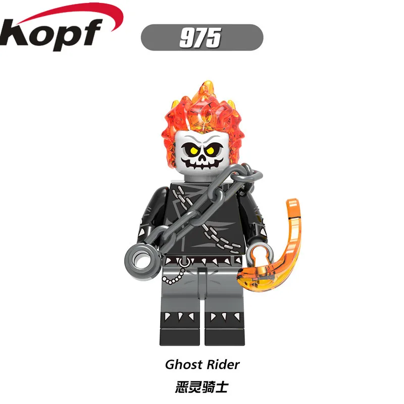 

Single Sale Building Blocks Super Heroes Spider-Man Black Panther Lee Red Skull Figures Collection Toys For Children XH 975