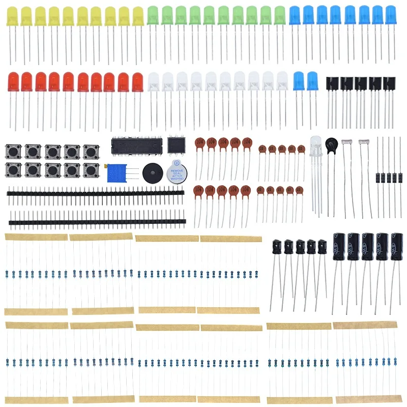 New Electronics Components Basic Starter Kit for Arduino UNO MEGA2560 Raspberry Pi with LED Buzzer Capacitor Resistor