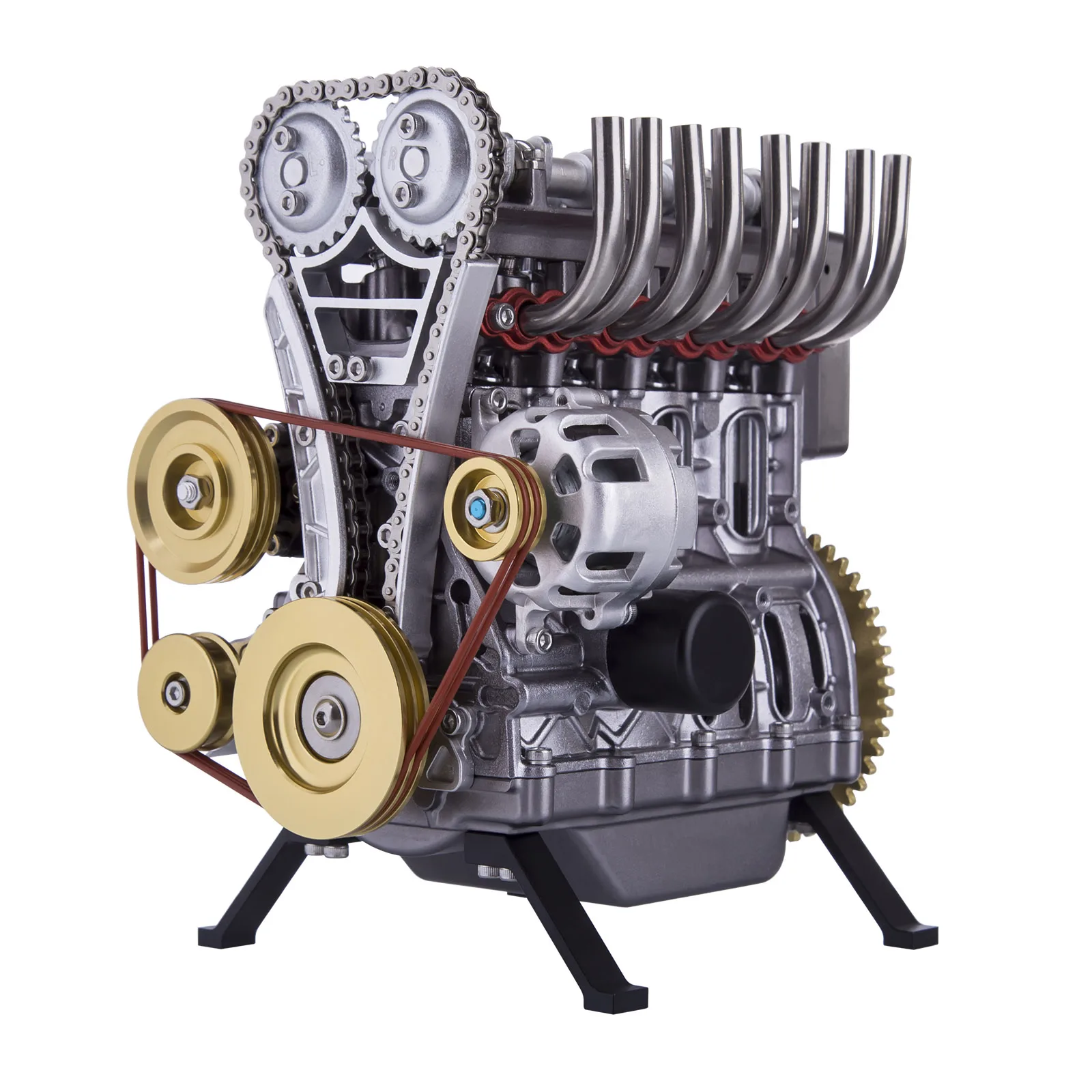 Teching Custom Mini Inline Four Cylinder Car Engine High Level Metal DIY Assembly Model Toy Gift 2020 New Arrival | Игрушки и хобби