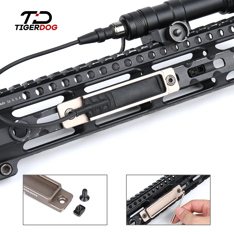Airsoft Tactical Flashlight System Pressure Switch Pad RAT Tail Slot For Airsoft M300 M600 M400 Light DBAL-A2 M-lok keymod Rail