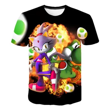 

Kids 3D Cartoon Sonic Game Print T-shirts Costume Boys T Shirt Girls Summer T-shirt Clothing Children Tee Tops Clothes ajax kids