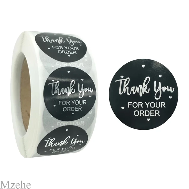 50-500pcs 1inch kraft paper Handmade Stickers Gift Sealing Sticker Festival Birthday Party Decorations Labels Thank you Stickers K